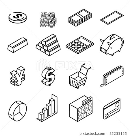 Money icon isometric simple - Stock Illustration [85235135] - PIXTA