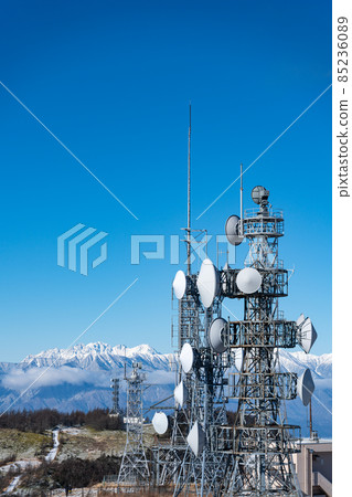 Nagano Prefecture Utsukushigahara Plateau Venus Line Scenery Sun High Place Sightseeing Alps Travel Mountaineering Steel Tower Radio Tower Winter 85236089