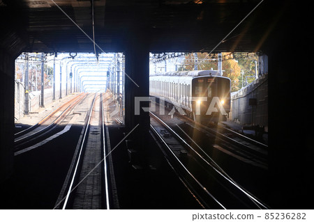Quadruple track railway line Odakyu line Quadruple track railway line Odakyu line 85236282