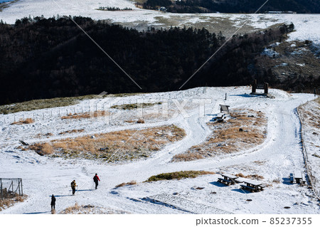 長野縣 Utsukushigahara 高原 金星線 風景 太陽高地 觀光 阿爾卑斯山 旅遊 登山 富士山 雪原 冬季 85237355