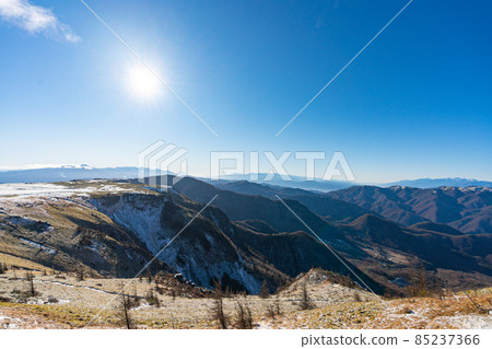 長野縣 Utsukushigahara 高原 金星線 風景 太陽高地 觀光 阿爾卑斯山 旅遊 登山 富士山 雪原 冬季 長野縣 Utsukushigahara 高原 金星線 風景 太陽高地 觀光 阿爾卑斯山 旅遊 登山 富士山 雪原 冬季 85237366