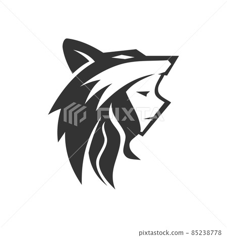 wolf head woman logo Illustration Icon Brand wolf head woman logo Illustration Icon Brand 85238778
