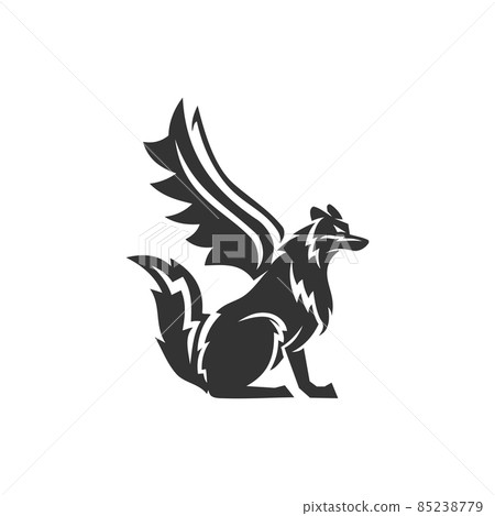 wolf wing Illustration Icon Brand Isolated 85238779