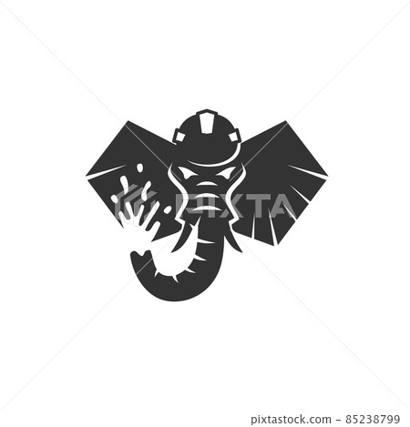 Elephant Repair Helmet construction Illustration Icon Brand Elephant Repair Helmet construction Illustration Icon Brand 85238799