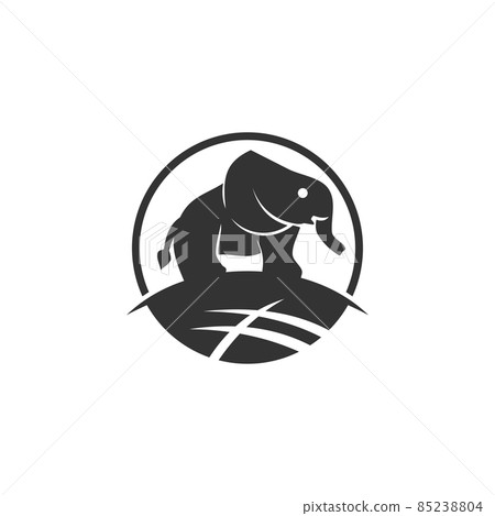 Elephant Earth Illustration Icon Brand Isolated Elephant Earth Illustration Icon Brand Isolated 85238804