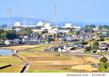 Scenery with a nuclear power plant Kyushu Electric Power Genkai Nuclear Power Station Genkai Town, Saga Prefecture 85240267