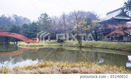 Winter of Shomyoji Temple in Kanazawa Ward, Yokohama City, Kanagawa Prefecture, of Hojo's Bodaiji Temple, which is related to the Kamakura Shogunate 85240652