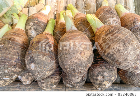 fresh natural taro in the rural market in Thailand fresh natural taro in the rural market in Thailand 85240865