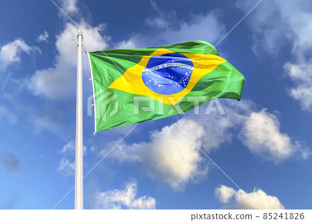 Brazilian state flag waving on the wind 85241826