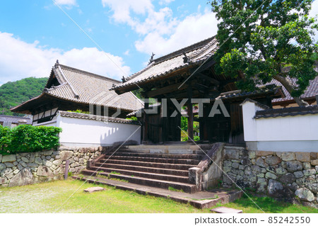 [Setouchi 33 Kannon Sacred Ground] No. 13 Sanmon and Hodo of Ryokuji Temple, Takahashi City, Okayama Prefecture 85242550