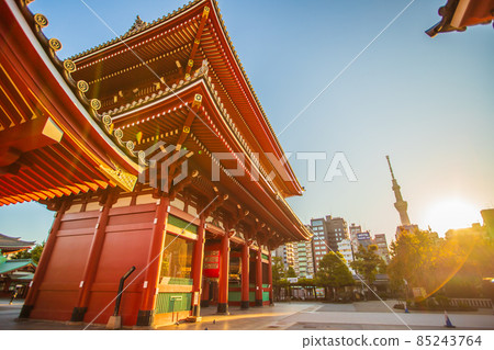 淺草雷門清晨的風景 85243764