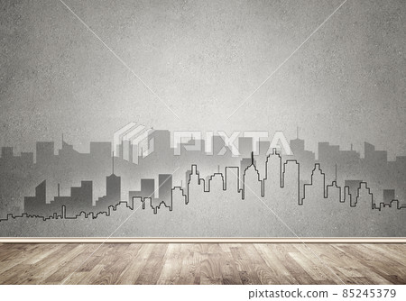 City design on wall City design on wall 85245379
