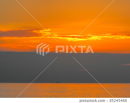 Evening view of Motona Cape, Kyonan Town in December 85245488