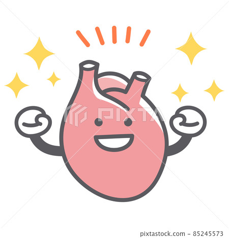 Simple and cute illustration of a healthy heart Simple and cute illustration of a healthy heart 85245573