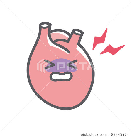 A simple and cute illustration of a damaged heart 85245574
