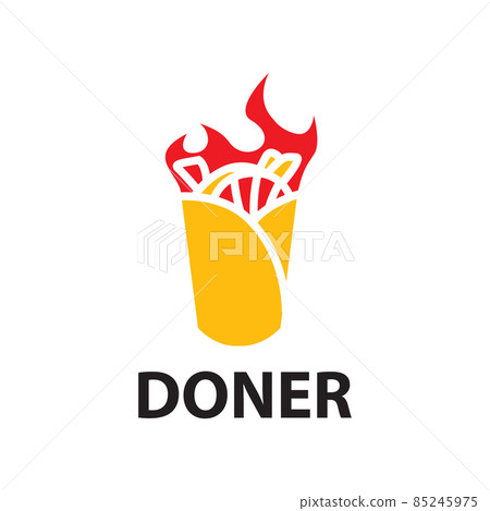 Vector logo of shawarma and doner kebab 85245975