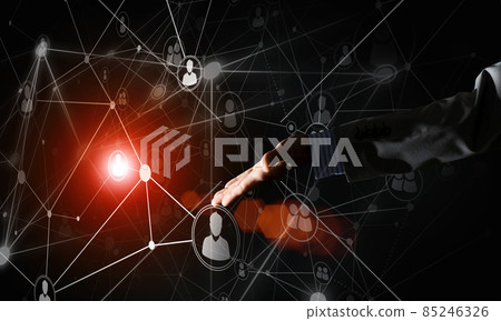 Presenting modern wireless technologies as means of communucation and networking on dark background Presenting modern wireless technologies as means of communucation and networking on dark background 85246326
