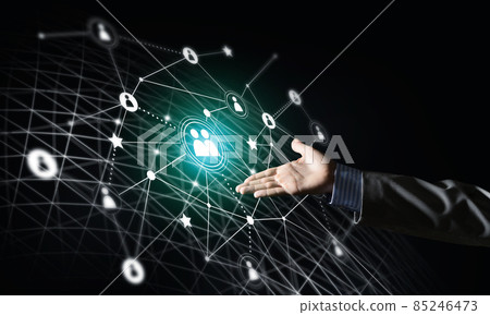 Presenting modern wireless technologies as means of communucation and networking on dark background Presenting modern wireless technologies as means of communucation and networking on dark background 85246473