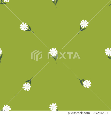 Chamomile pattern seamless in freehand style. Spring flowers on colorful background. Vector illustration for textile. Chamomile pattern seamless in freehand style. Spring flowers on colorful background. Vector illustration for textile. 85246505