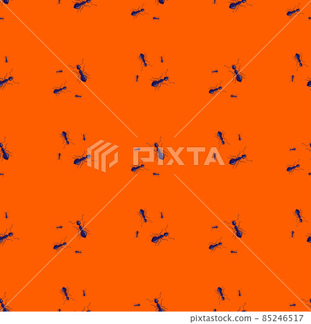Ants seamless pattern. Insects on colorful background. Vector illustration for textile 85246517