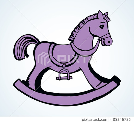 Toy horse swing. Vector drawing 85246725