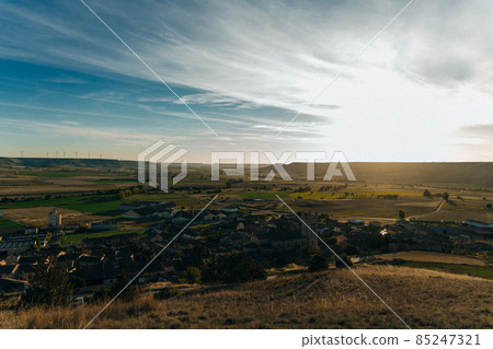 view of Castrojeriz, Burgos, Spain - nov, 2021 view of Castrojeriz, Burgos, Spain - nov, 2021 85247321