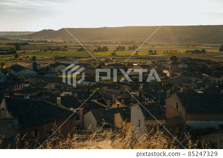 view of Castrojeriz, Burgos, Spain - nov, 2021 85247329