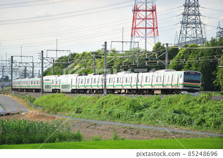 高崎線 Honjo-Okabe JR East E231 series 1000 series K-10 train (Kouzu) 85248696