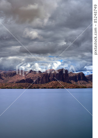 Autumn at Saguaro lake in Arizona 85248749