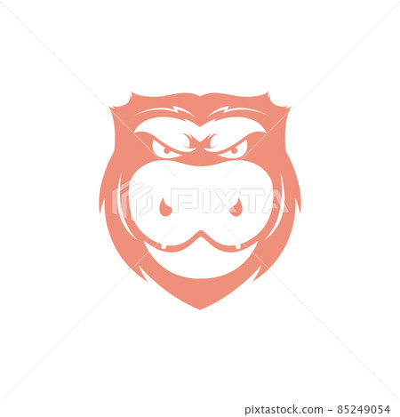 scare face hippo logo design vector graphic symbol icon sign illustration creative idea 85249054