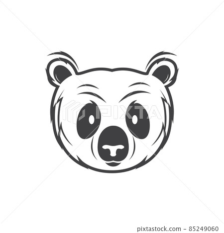 face scare koala logo design vector graphic symbol icon sign illustration creative idea 85249060