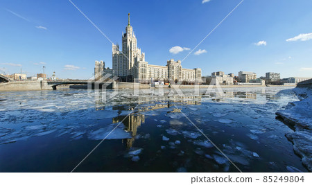 Kotelnicheskaya Embankment Building (Panorama), Moscow, Russia-- is one of seven stalinist skyscrapers laid down in September, 1947 and completed in 1952. Kotelnicheskaya Embankment Building (Panorama), Moscow, Russia-- is one of seven stalinist skyscrapers laid down in September, 1947 and completed in 1952. 85249804