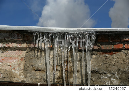 Photo of icicles. Natural light in a sunny day Photo of icicles. Natural light in a sunny day 85249967