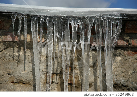 Photo of icicles. Natural light in a sunny day Photo of icicles. Natural light in a sunny day 85249968