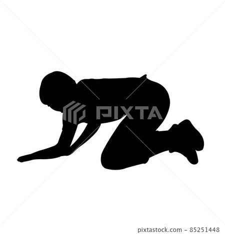 a child body silhouette vector a child body silhouette vector 85251448