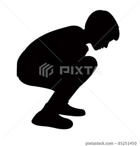 a child body silhouette vector a child body silhouette vector 85251450