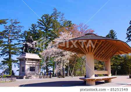 春天的仙台城跡/展望廣場(本丸遺址)的風景 春天的仙台城跡/展望廣場(本丸遺址)的風景 85251549
