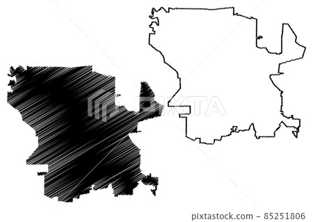 Cordoba City (Argentine Republic, Cordoba Province) map vector illustration, scribble sketch map 85251806