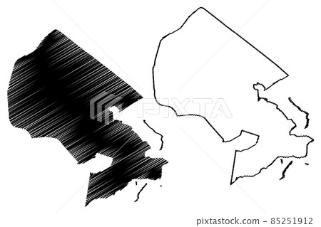 Brasilia City (Federative Republic of Brazil, Federal District) map vector illustration, scribble sketch City of Brasilia map 85251912
