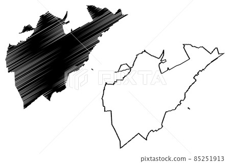 Boa Vista City (Federative Republic of Brazil, Roraima State) map vector illustration, scribble sketch City of Boa Vista map 85251913