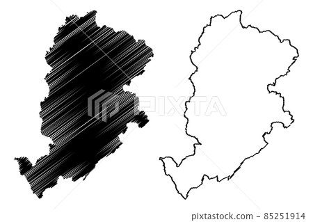 Belo Horizonte City (Federative Republic of Brazil, Minas Gerais State) map vector illustration, scribble sketch City of Belo Horizonte map 85251914