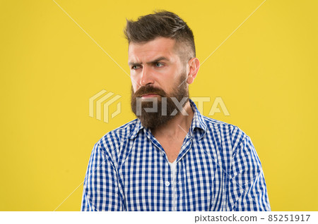 Hipster appearance. Beard fashion and barber concept. Hipster appearance. Beard fashion and barber concept. 85251917