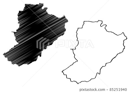 Ribeirao Preto City (Federative Republic of Brazil, Sao Paulo State) map vector illustration, scribble sketch City of Ribeirao Preto map 85251940