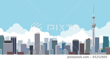 摩天大樓大城市背景素材 摩天大樓大城市背景素材 85252605