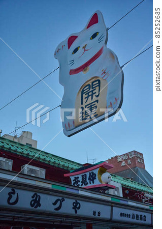 Early winter in the precincts of Sensoji Temple waiting for the New Year Early winter in the precincts of Sensoji Temple waiting for the New Year 85252685