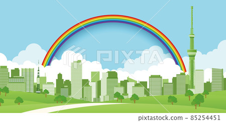 Skyscraper big city background material 85254451