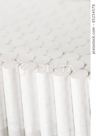 abstract white filters of cigarettes abstract white filters of cigarettes 85254578