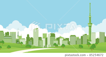 摩天大樓大城市背景素材 85254672