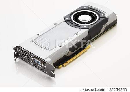 professional gaming graphic card, white background professional gaming graphic card, white background 85254863