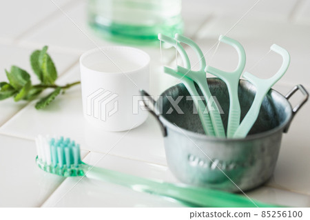 Dental floss Ito Yoji Dental care image material Dental floss Ito Yoji Dental care image material 85256100